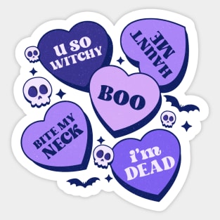 Halloween Candy Hearts Sticker
